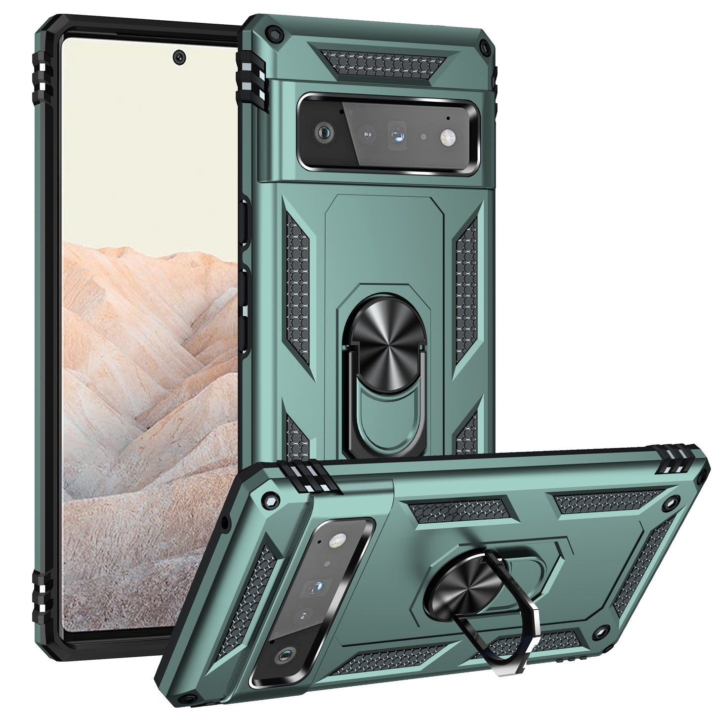 Tactical Style Google Pixel Cases with Rings