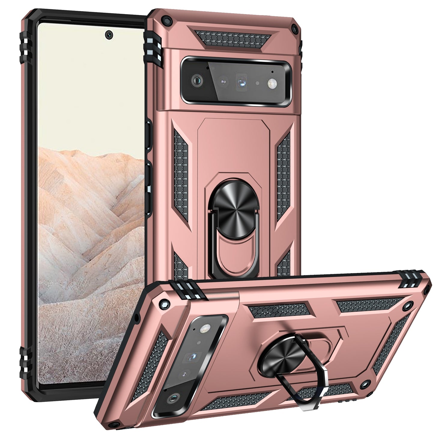 Tactical Style Google Pixel Cases with Rings