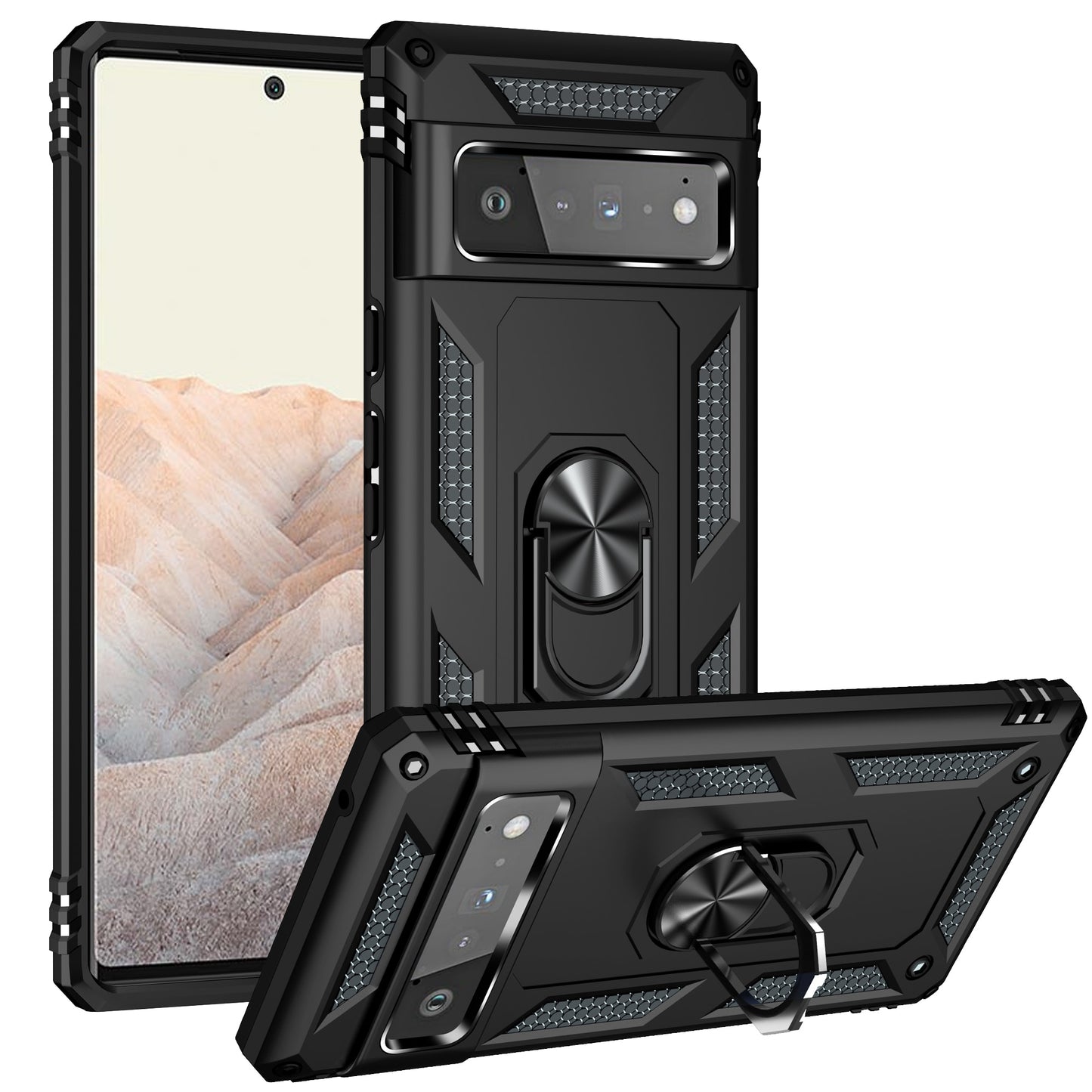 Tactical Style Google Pixel Cases with Rings